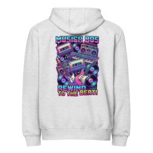Sudadera con capucha y cremallera Retro 80s Music Vibe - Imagen 6