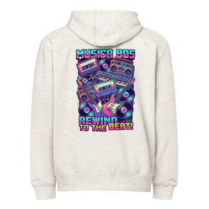 Sudadera con capucha y cremallera Retro 80s Music Vibe - Imagen 8