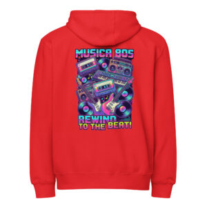 Sudadera con capucha y cremallera Retro 80s Music Vibe - Imagen 5