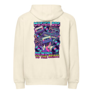 Sudadera con capucha y cremallera Retro 80s Music Vibe - Imagen 9