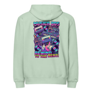 Sudadera con capucha y cremallera Retro 80s Music Vibe - Imagen 7