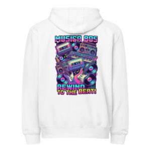 Sudadera con capucha y cremallera Retro 80s Music Vibe - Imagen 10