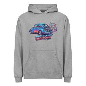 Sudadera con capucha tipo caja para hombre Coche Escarabajo Estilo 80s - Imagen 4