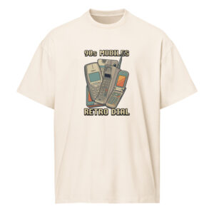 Camiseta boxy para hombre 90s Mobiles RETRO DIAL - Imagen 4