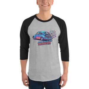 Camiseta con manga raglán tres cuartos Coche Escarabajo Estilo 80s - Imagen 1
