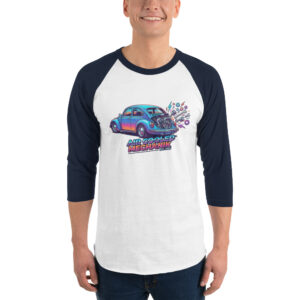 Camiseta con manga raglán tres cuartos Coche Escarabajo Estilo 80s - Imagen 6