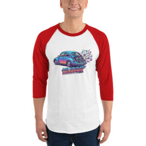 Camiseta con manga raglán tres cuartos Coche Escarabajo Estilo 80s - Imagen 8