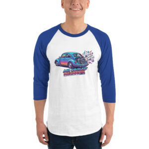 Camiseta con manga raglán tres cuartos Coche Escarabajo Estilo 80s - Imagen 7