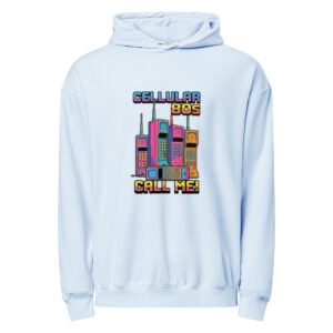 Sudadera ligera unisex teñida en prenda Neón Retro CELLULAR 80S - Imagen 7