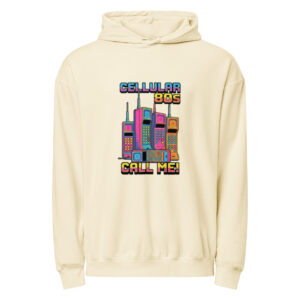 Sudadera ligera unisex teñida en prenda Neón Retro CELLULAR 80S - Imagen 8