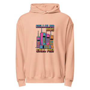 Sudadera ligera unisex teñida en prenda Neón Retro CELLULAR 80S - Imagen 5
