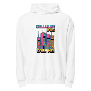 Sudadera ligera unisex teñida en prenda Neón Retro CELLULAR 80S - Imagen 9