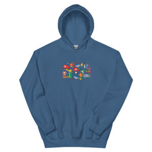 Sudadera con capucha unisex Iconos del Gaming - Imagen 8