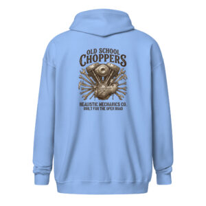 Sudadera gruesa con capucha y cremallera OLD SCHOOL CHOPPERS - Imagen 5