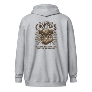 Sudadera gruesa con capucha y cremallera OLD SCHOOL CHOPPERS - Imagen 6