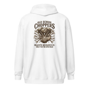Sudadera gruesa con capucha y cremallera OLD SCHOOL CHOPPERS - Imagen 7