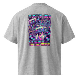 Camiseta Unisex Oversize 80s Synthwave - Imagen 4