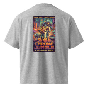 Camiseta oversize orgánica de cuello alto unisex Poster Retro - Imagen 3