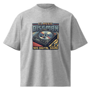 Camiseta oversize orgánica de cuello alto unisex The Discman - Imagen 3