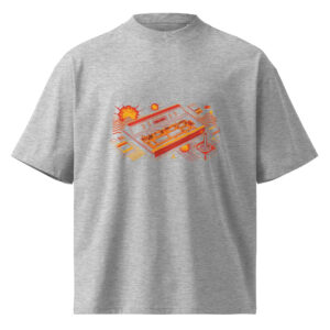 Camiseta oversize orgánica de cuello alto unisex Retro Gaming - Imagen 3