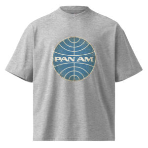 Camiseta Oversize Orgánica de Cuello Alto Unisex – Edición Pan Am Retro - Imagen 3