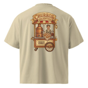 Camiseta Oversize Orgánica Diseño Retro de Tradición Española - Imagen 4