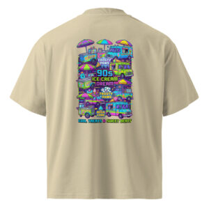 Camiseta Oversize Estilo Retro Neón y Algodón Orgánico - Imagen 4