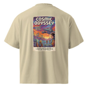 Camiseta Oversize Orgánica Estilo Retro Espacial - Imagen 4
