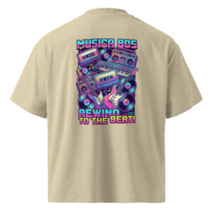 Camiseta Unisex Oversize 80s Synthwave - Imagen 5