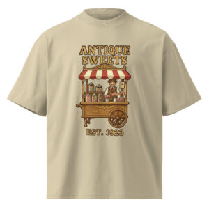 Camiseta Oversize Orgánica Unisex Antique Sweets - Imagen 4
