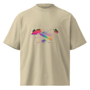 Camiseta oversize orgánica de cuello alto unisex Videojuegos Vintage - Imagen 4