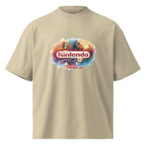 Camiseta oversize orgánica de cuello alto unisex Iconos del Videojuego - Imagen 4