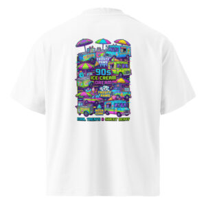 Camiseta Oversize Estilo Retro Neón y Algodón Orgánico - Imagen 5