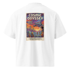 Camiseta Oversize Orgánica Estilo Retro Espacial - Imagen 5