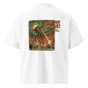 Camiseta oversize orgánica de cuello alto unisex Retro Sci-Fi - Imagen 5