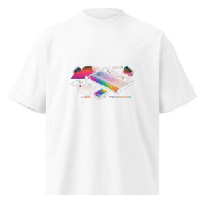 Camiseta oversize orgánica de cuello alto unisex Videojuegos Vintage - Imagen 5