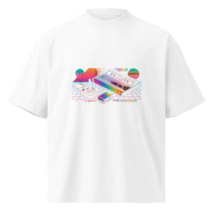 Camiseta oversize orgánica de cuello alto unisex Videojuegos Vintage - Imagen 5