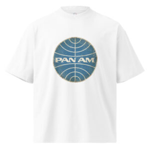 Camiseta Oversize Orgánica de Cuello Alto Unisex – Edición Pan Am Retro - Imagen 5