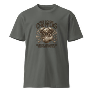 Camiseta premium clásica unisex Biker OLD SCHOOL CHOPPERS - Imagen 3
