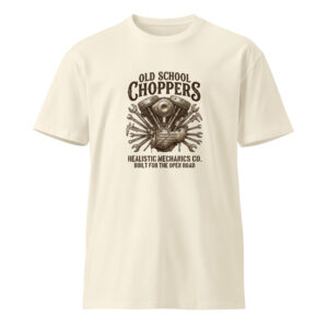 Camiseta premium clásica unisex Biker OLD SCHOOL CHOPPERS - Imagen 4