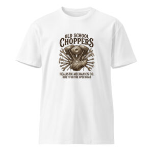 Camiseta premium clásica unisex Biker OLD SCHOOL CHOPPERS - Imagen 5