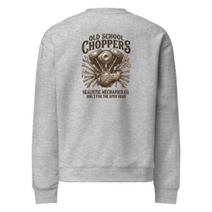 Sudadera unisex de cuello redondo y relax Old School Choppers - Imagen 4
