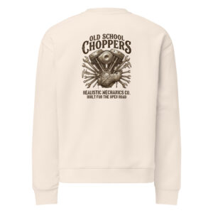 Sudadera unisex de cuello redondo y relax Old School Choppers - Imagen 5