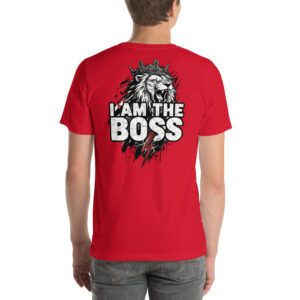 Camiseta Unisex "I Am The Boss" – Edición Lion King (Estampado Trasero) - Imagen 3