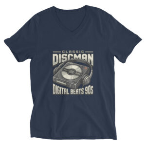 Camiseta de manga corta y cuello de pico unisex The Discman - Imagen 3