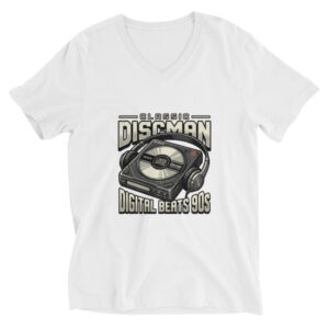 Camiseta de manga corta y cuello de pico unisex The Discman - Imagen 5