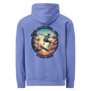 Sudadera con Capucha Unisex Teñida en Prenda - Skate Retro '84 Miami - Imagen 7