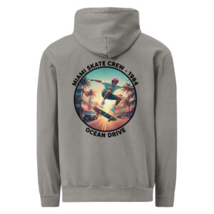 Sudadera con Capucha Unisex Teñida en Prenda - Skate Retro '84 Miami - Imagen 8