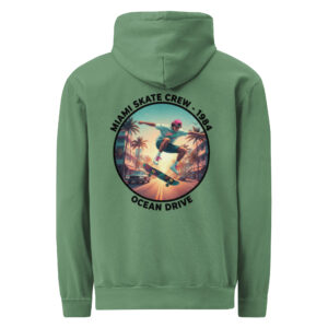 Sudadera con Capucha Unisex Teñida en Prenda - Skate Retro '84 Miami - Imagen 6