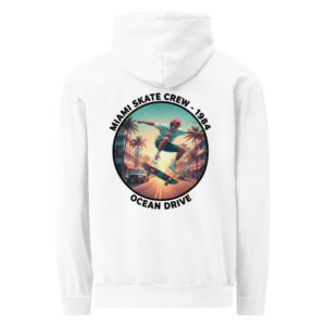 Sudadera con Capucha Unisex Teñida en Prenda - Skate Retro '84 Miami - Imagen 10